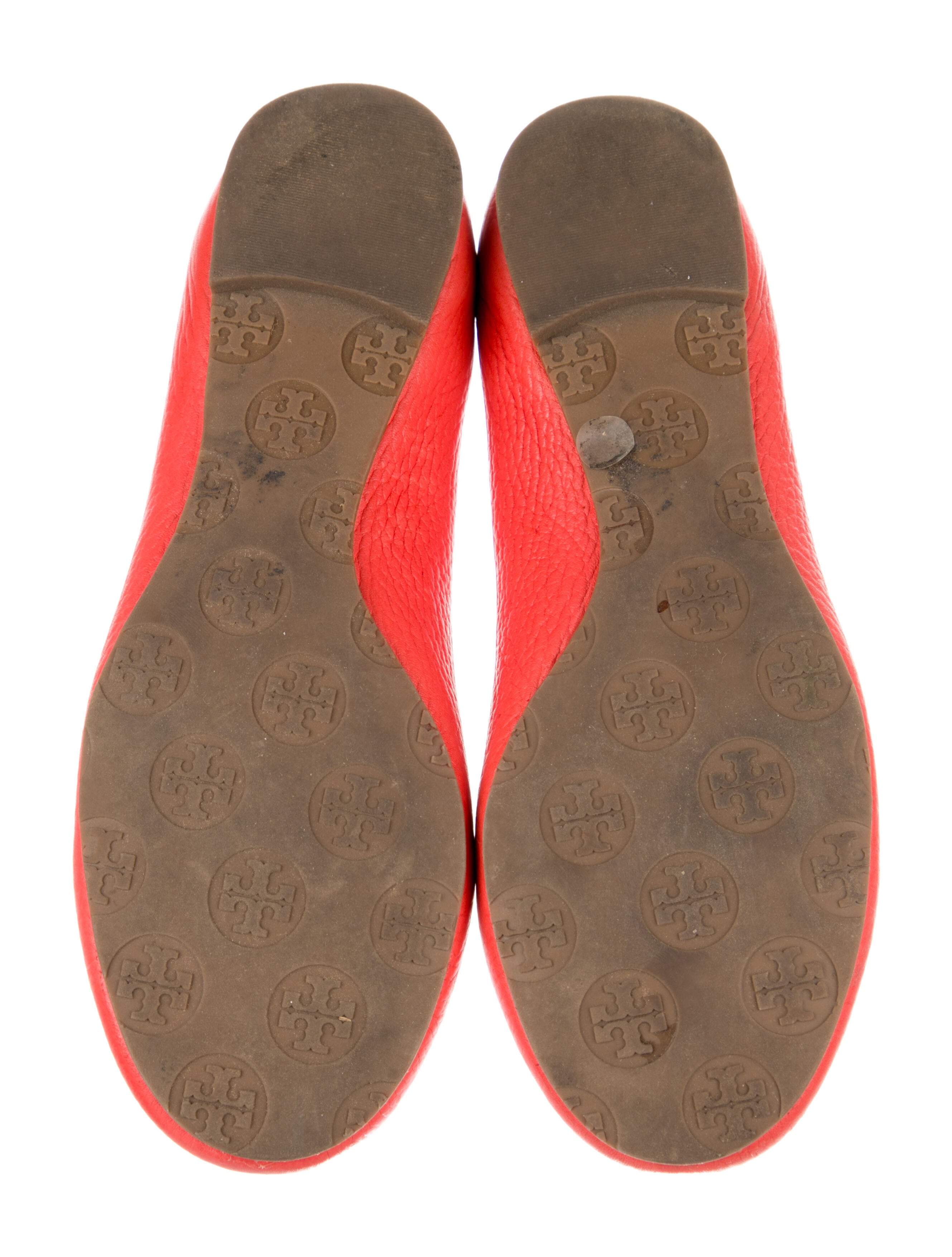 Tory Burch Leather Studded Accents Ballet Flats